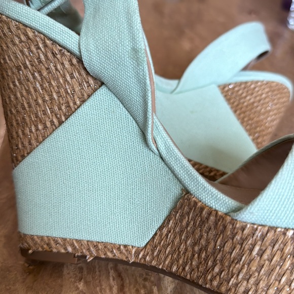 JustFab Mint Color Wedge Shoe - Picture 3 of 3